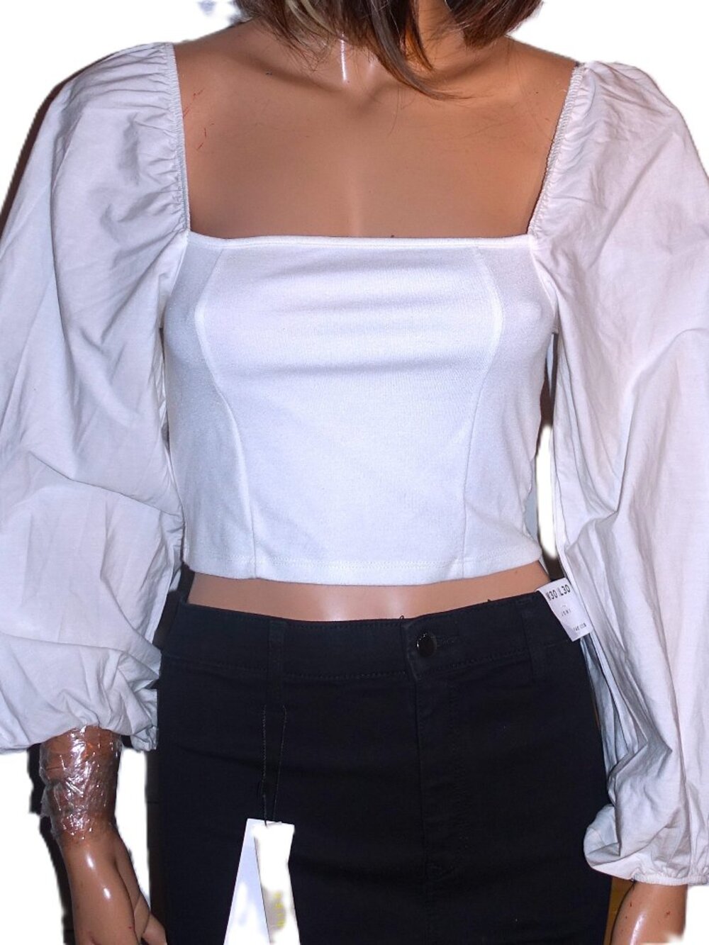 Top Shop White Boho Peasant Blouse 6